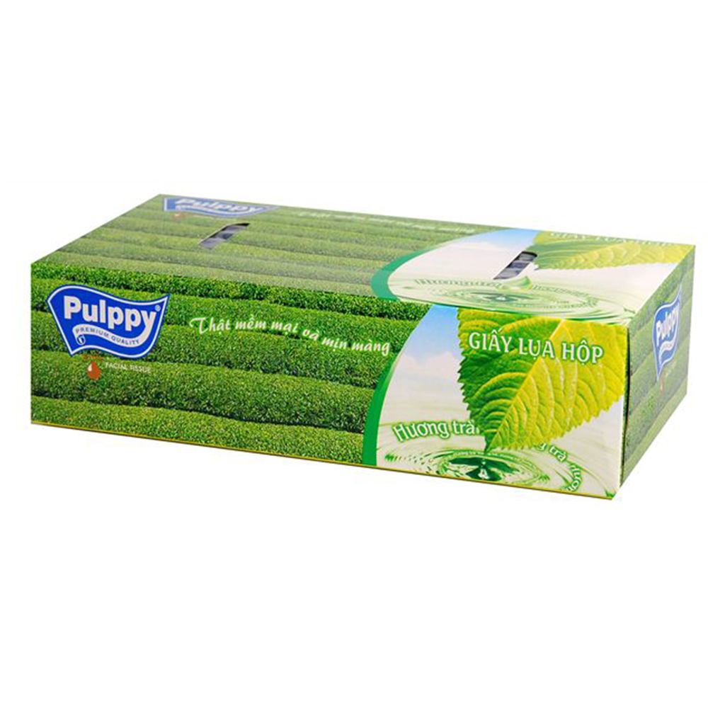 Khăn giấy hộp puply trà xanh